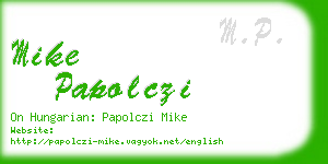 mike papolczi business card